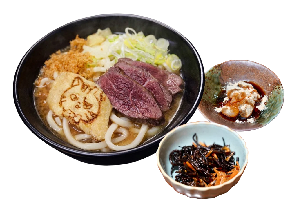 鹿肉うどん